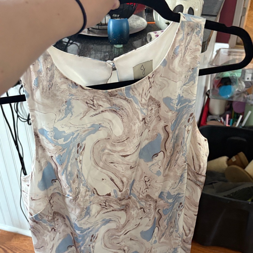 Joie Blue and Cream Patterned Dress